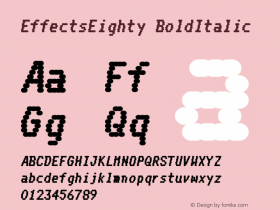 EffectsEighty BoldItalic Version 001.000图片样张