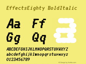 EffectsEighty BoldItalic Version 001.000图片样张