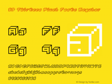 3D Thirteen Pixel Fonts Regular Version 1.0图片样张