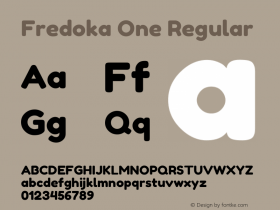 Fredoka One Regular Version 1.001图片样张