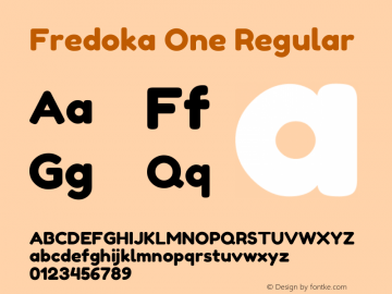 Fredoka One Regular Version 1.001 Font Sample