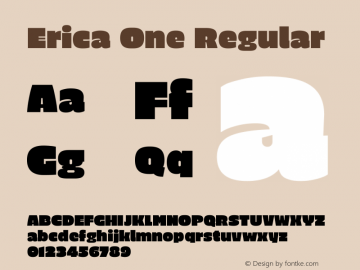 Erica One Regular Version 1.003 Font Sample