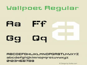 Wallpoet Regular Version 1.000 Font Sample