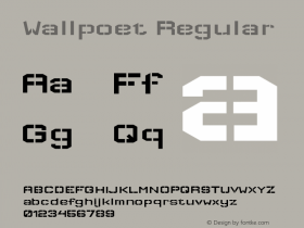 Wallpoet Regular Version 1.000 Font Sample