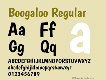 Boogaloo Regular Version 1.001 Font Sample