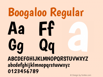 Boogaloo Regular Version 1.001 Font Sample