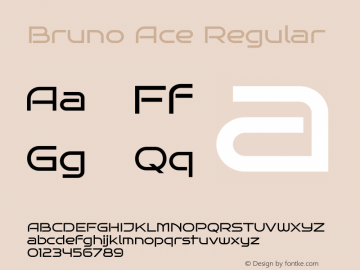Bruno Ace Regular Version 1.000 Font Sample
