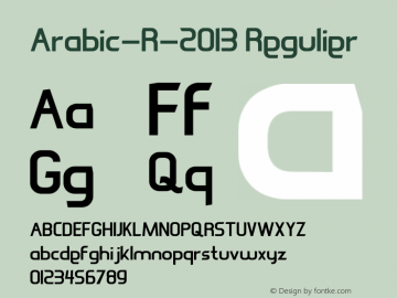 Arabic-R-2013 Regulier Version 1.0图片样张