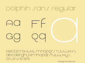 Dolphin Sans Regular Version 1.0图片样张