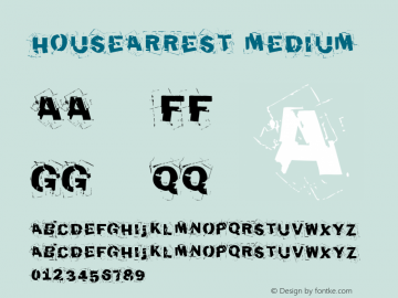 HouseArrest Medium Version 001.000 Font Sample