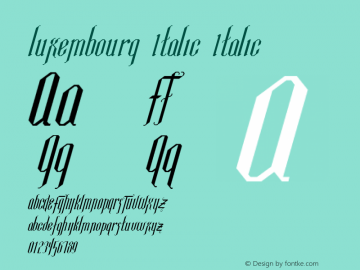 Luxembourg Italic Italic Unknown图片样张