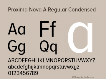 Proxima Nova A Regular Condensed Version 2.001图片样张