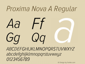 Proxima Nova A Regular Version 2.008; Proxima Nova A Cond Light Italic;com.myfonts.easy.marksimonson.proxima-nova.acond-light-it.wfkit2.version.4n15图片样张