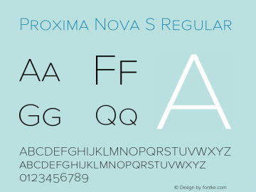 Proxima Nova S Regular Version 2.008; Proxima Nova S Thin;com.myfonts.easy.marksimonson.proxima-nova.s-thin.wfkit2.version.4mZC Font Sample