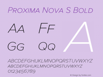 Proxima Nova S Bold Version 2.008; Proxima Nova S Thin Italic;com.myfonts.easy.marksimonson.proxima-nova.s-thin-it.wfkit2.version.4n2X Font Sample