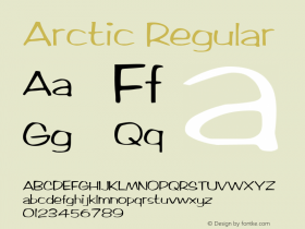 Arctic Regular Converted from F:\ARCTIC.TF1 by ALLTYPE图片样张