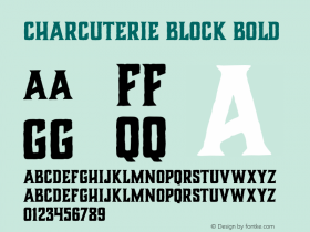 Charcuterie Block Bold Version 1.000 Font Sample