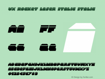 VX Rocket Laser Italic Italic Version 1.1; 2014图片样张