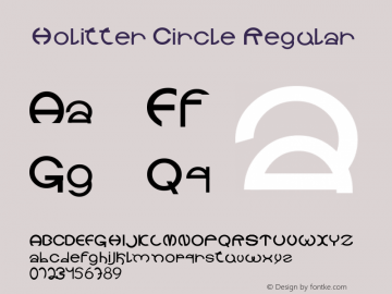 Holitter Circle Regular 1.0 Font Sample