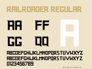 Railroader Regular Version 1.0 Font Sample