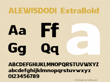 ALEWISDODI ExtraBold Version 1.0 Font Sample
