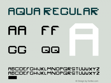 Aqua Regular Version 1.0图片样张