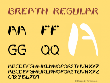 Breath Regular Unknown Font Sample