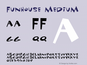 Funhouse Medium Version 001.000 Font Sample