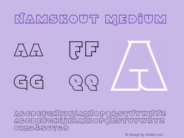 Namskout Medium Version 0.32 Font Sample