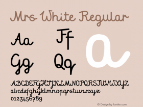 Mrs White Regular 1.000 Font Sample