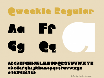 Qweckle Regular Version 1.000 Font Sample