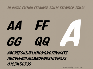 In-House Edition Expanded Italic Expanded Italic Version 1.0; 2013图片样张