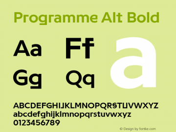 Programme Alt Bold Version 1.000图片样张