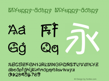 MYuppy-dospy MYuppy-dospy Version 1.00 Font Sample