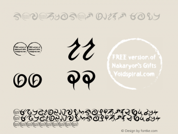 Nakaryon's Gifts Bold Version 1.00 September 11, 2013, initial release Font Sample