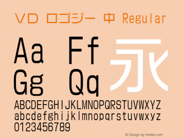 ＶＤ ロゴジー 中 Regular 2.00 Font Sample