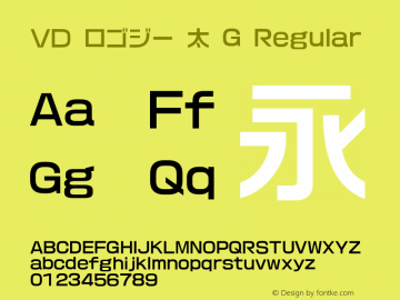 ＶＤ ロゴジー 太 G Regular 2.00 Font Sample