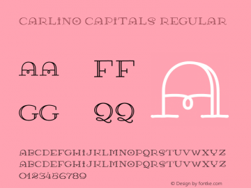 Carlino Capitals Regular 1.000 Font Sample