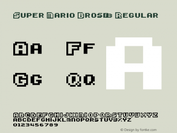 Super Mario Bros. 3 Regular Version 1.0 Font Sample