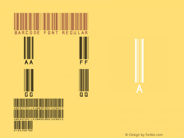 barcode font Regular 002.000 Font Sample