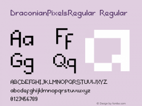 DraconianPixelsRegular Regular Version 1.000;PS 001.000;hotconv 1.0.70;makeotf.lib2.5.58329图片样张
