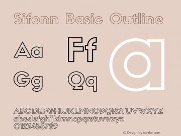 Sifonn Basic Outline Version 1.000;PS 001.001;hotconv 1.0.56 Font Sample