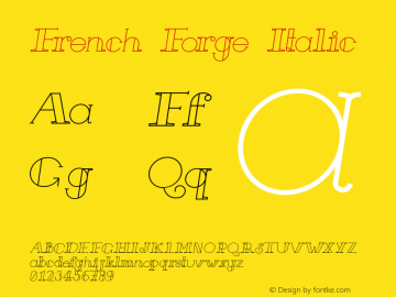 French Forge Italic Version 1.000图片样张