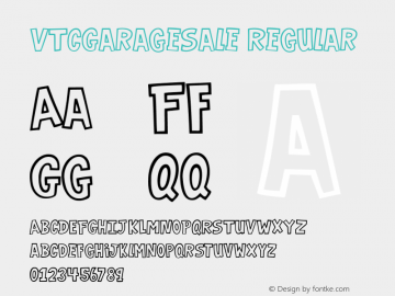 VTCGarageSale Regular Version 1.000 Font Sample