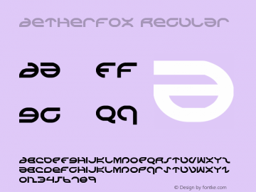 Aetherfox Regular 2 Font Sample