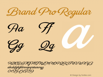 Brand Pro Regular 1.000 Font Sample