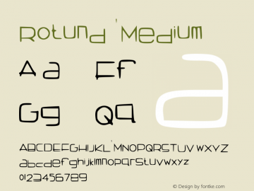 Rotund Medium Version 2 Font Sample