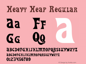 Heavy Heap Regular OTF 3.000;PS 001.001;Core 1.0.29 Font Sample