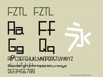 FZTL FZTL FZTL Font Sample