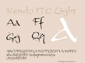 Kendo ITC Light Version 001.001 Font Sample